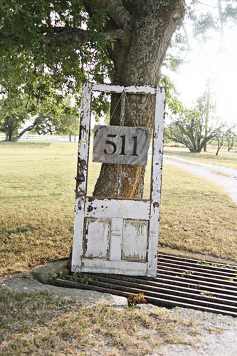 Old door number
