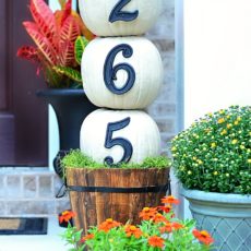 Piled pumpkin numbers