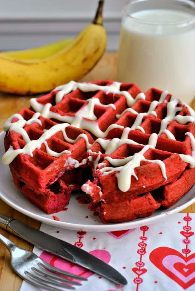 Red velvet waffles