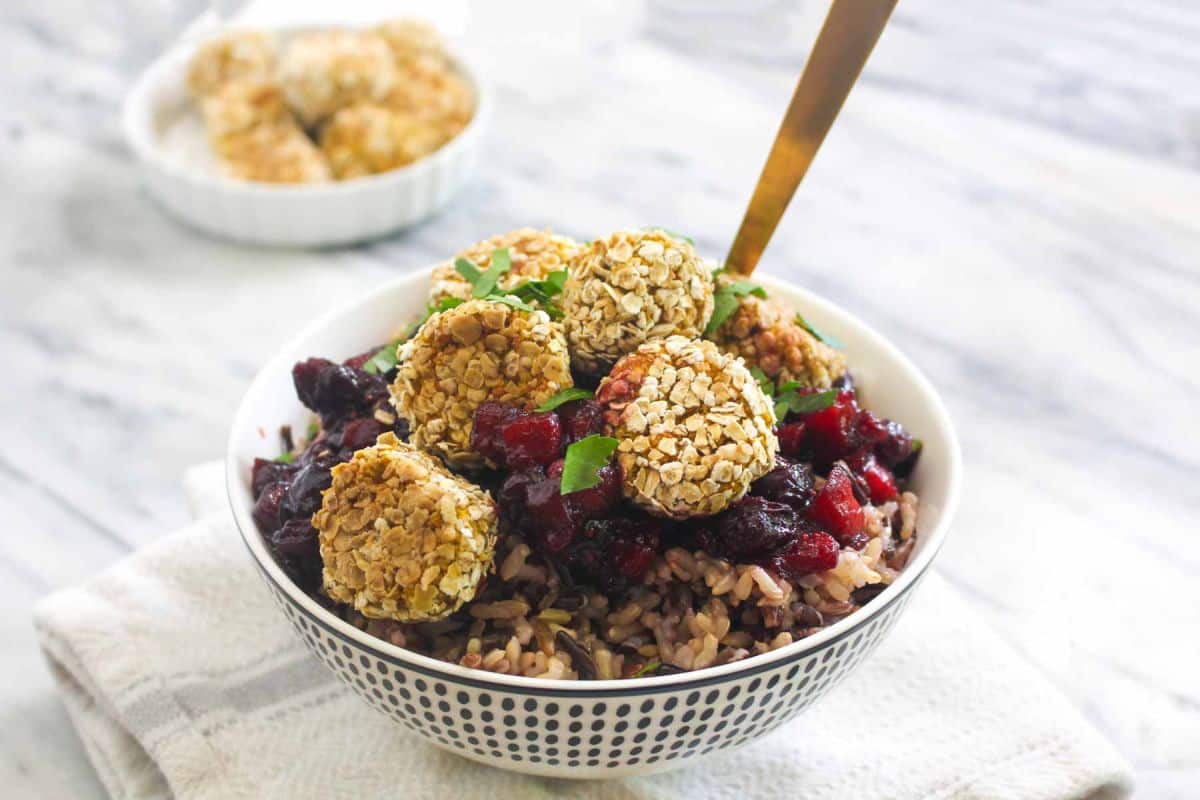 Thanksgiving sweet potato bites with cranberry balsamic glaze recipe