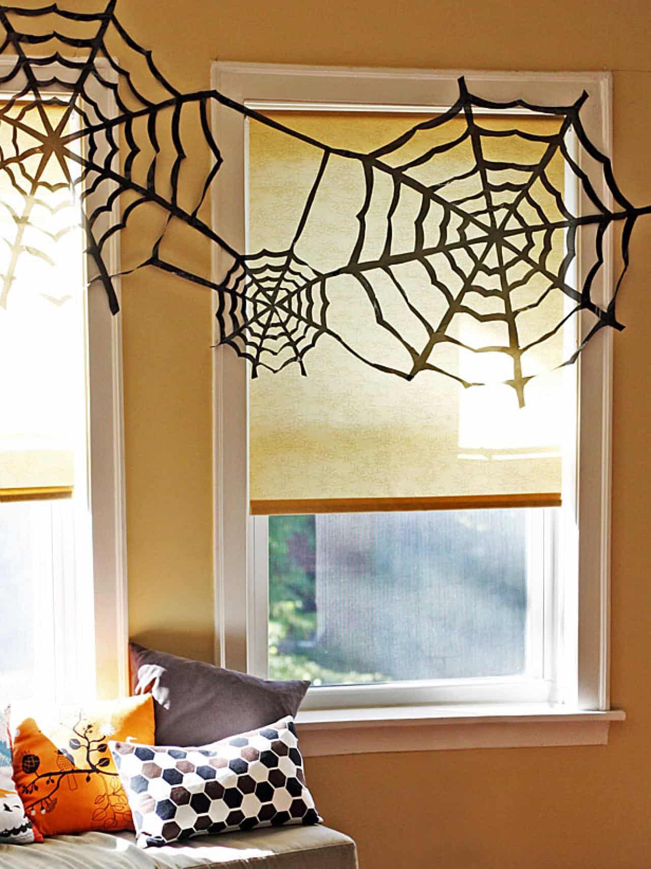 Trash Bag Halloween Spider Web dekorace