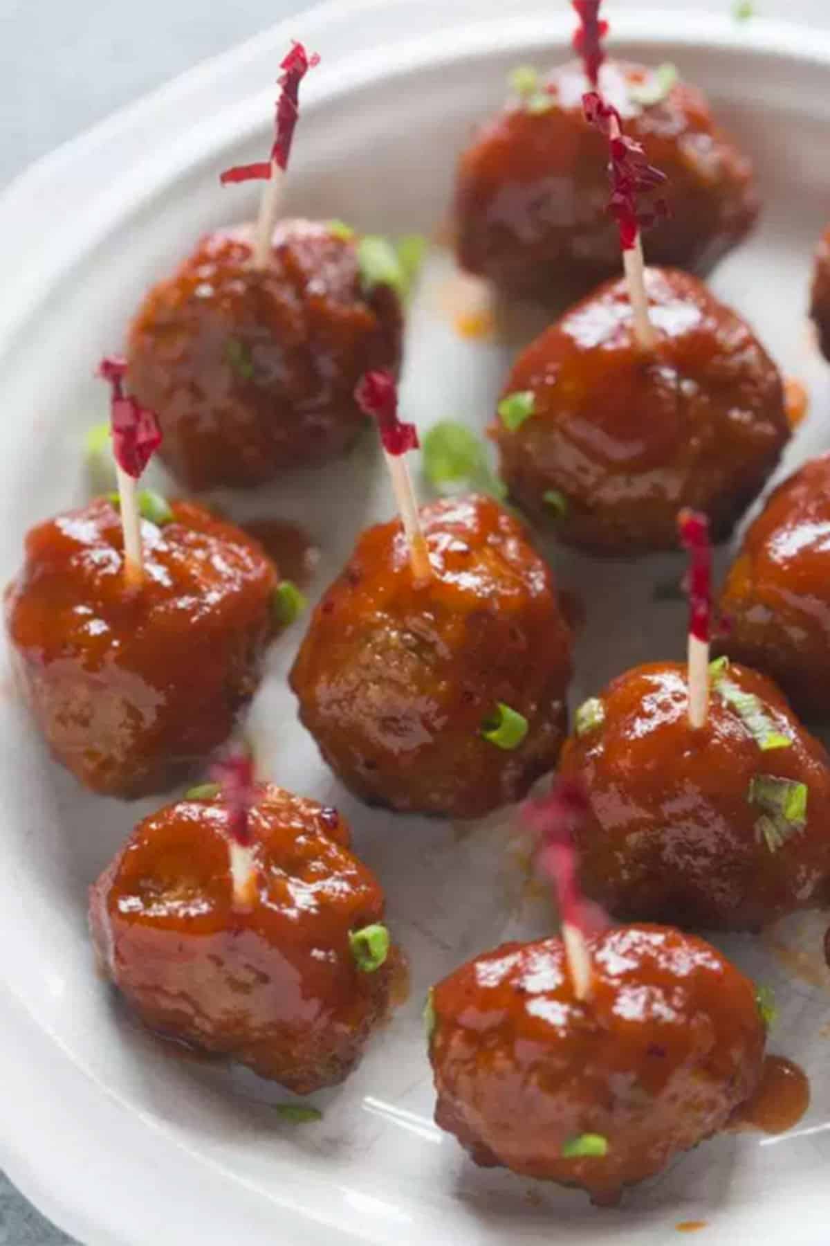 Slow-Cooker Cranberry BBQ Meatballs - Christmas Appetizers