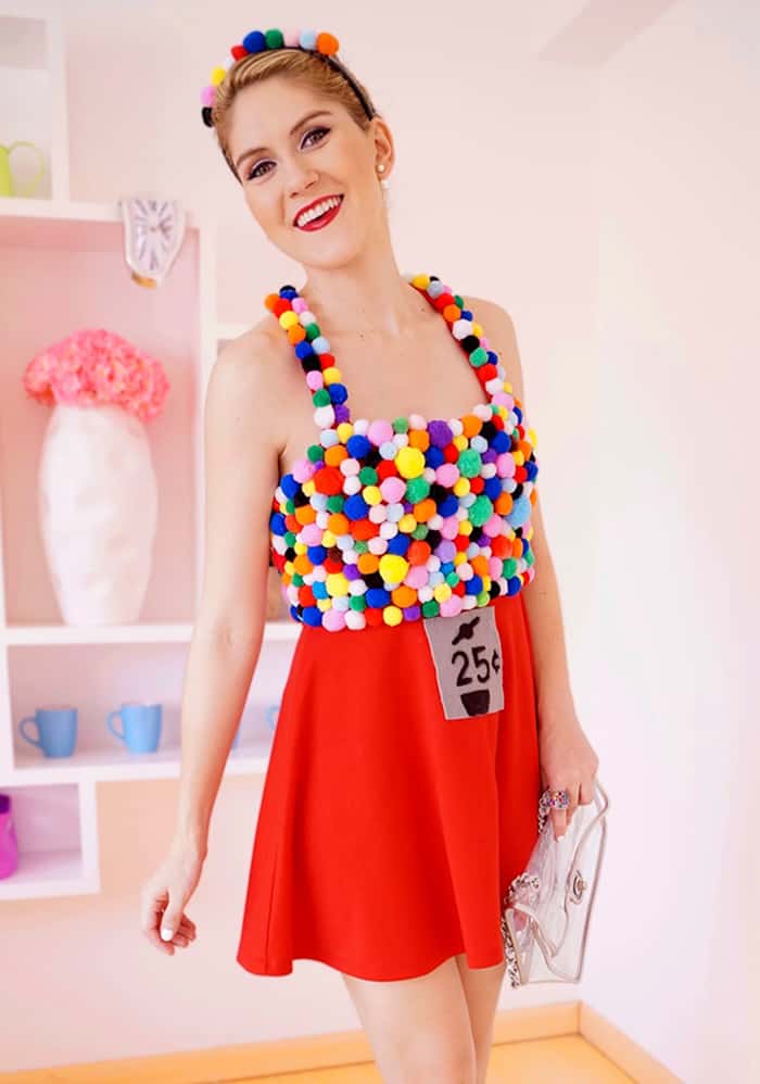 Diy bubblegum machine costume