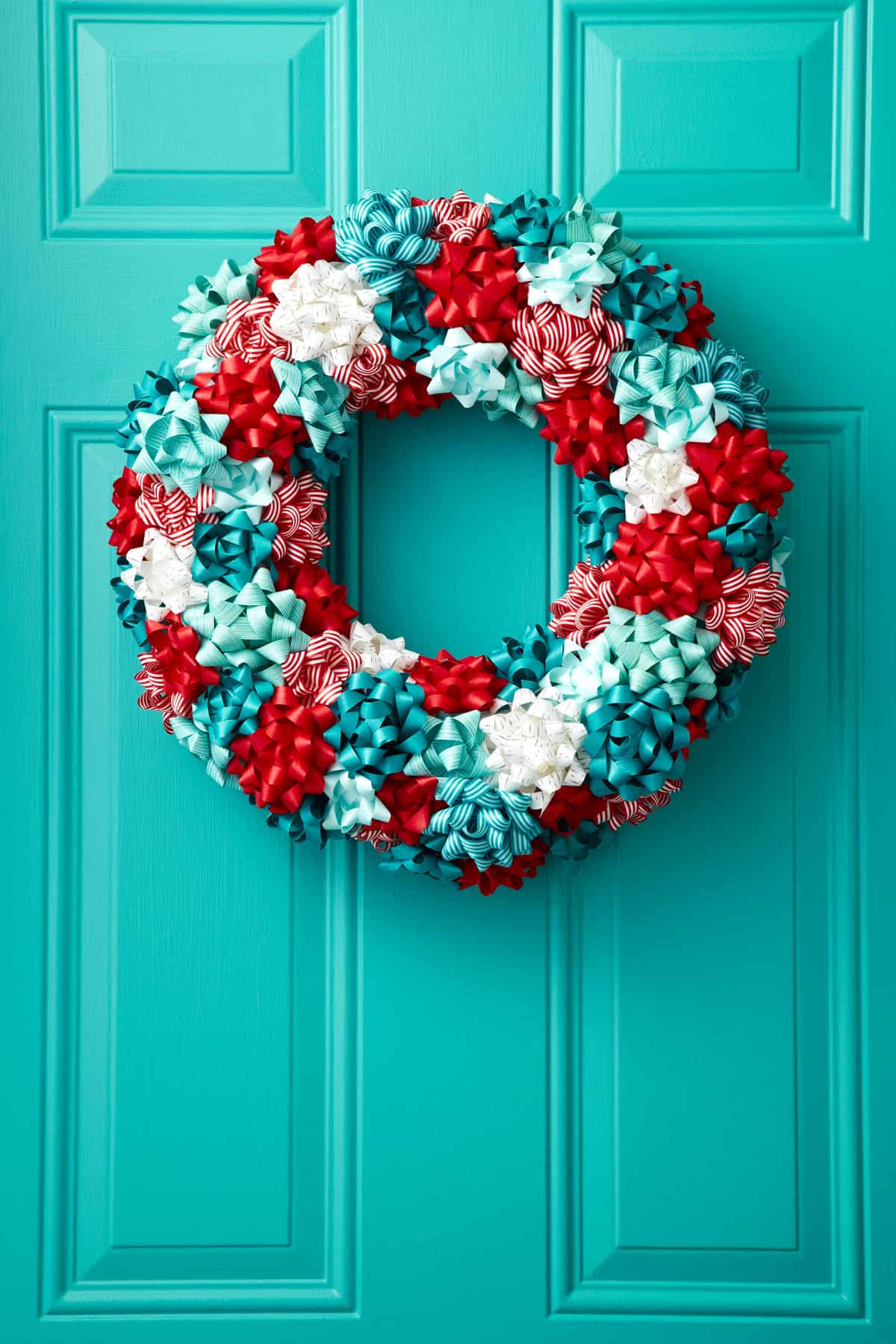 Diy christmas bow wreath