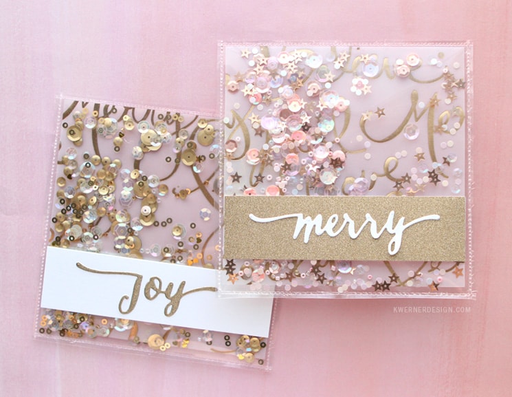 Diy sequins christmas card