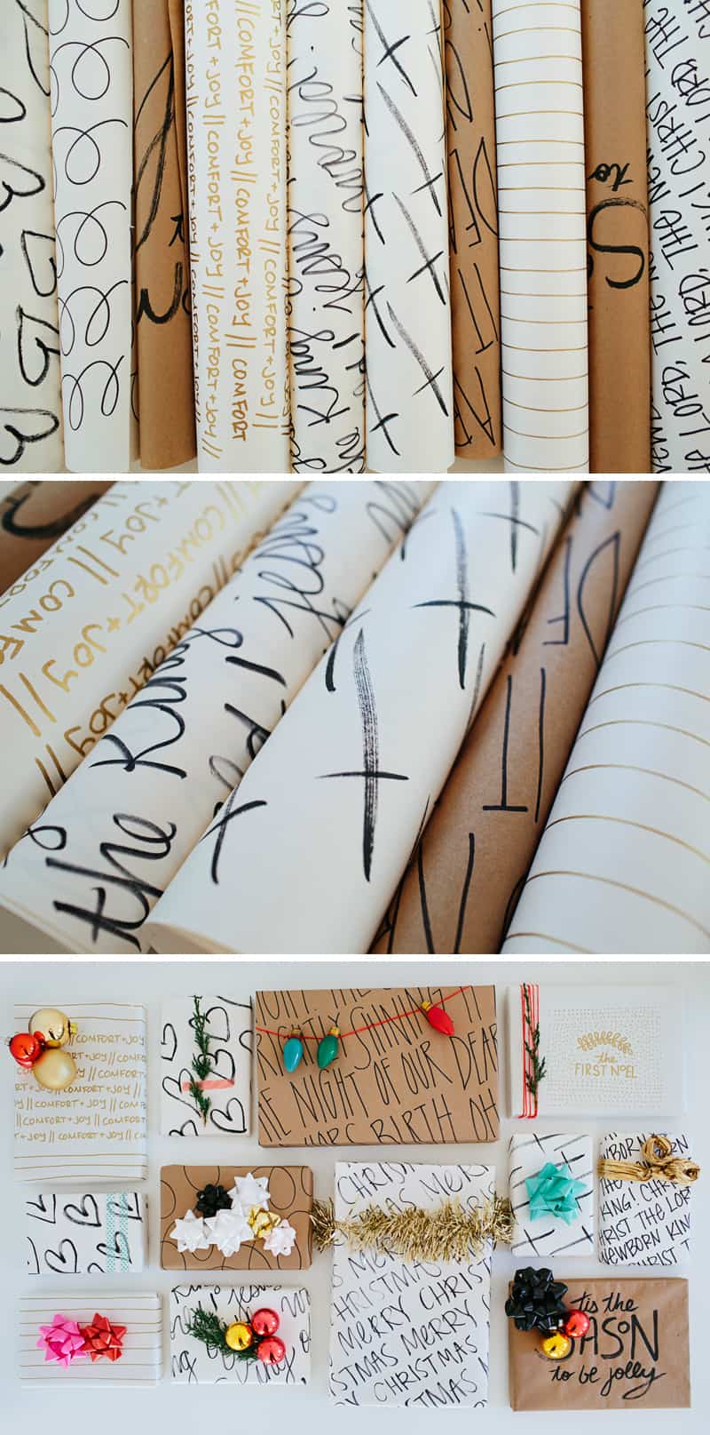 Diy sharpie christmas wrapping paper