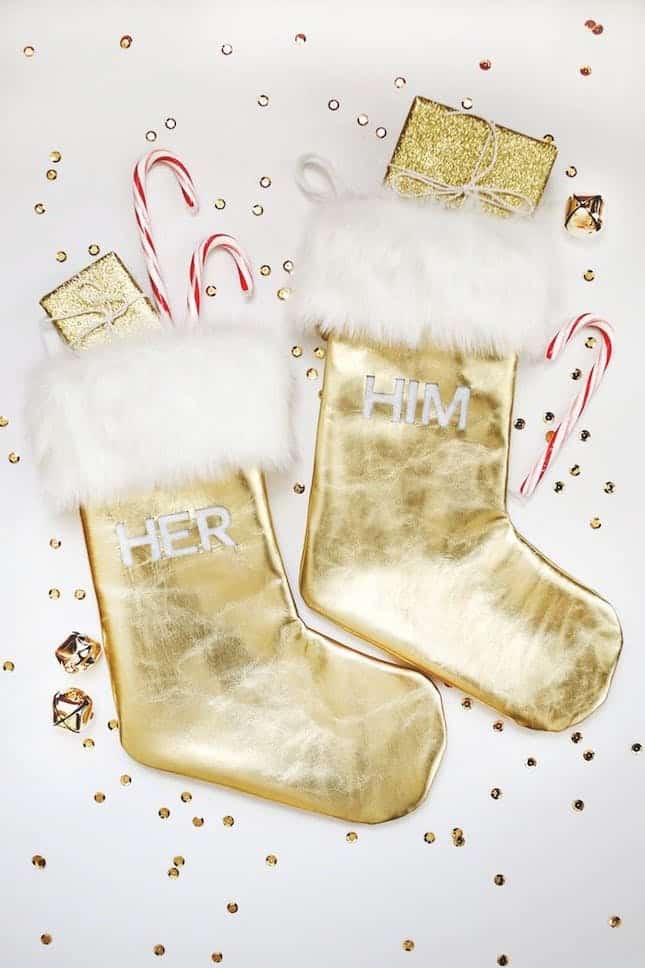 Glam gold stockings diy