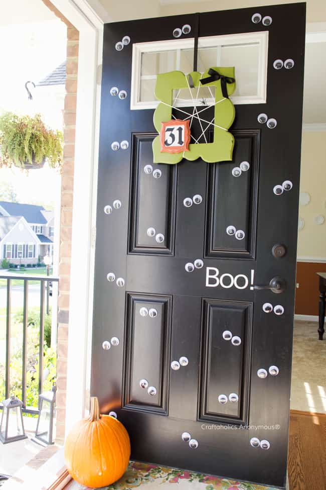 Halloween Door Decoration Idea: Add Extra Eyes