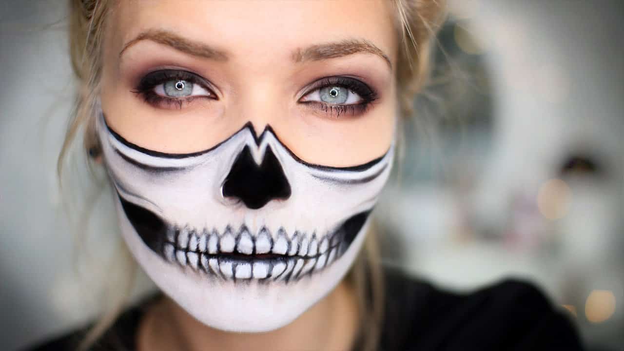 Half Skull Halloween Makeup