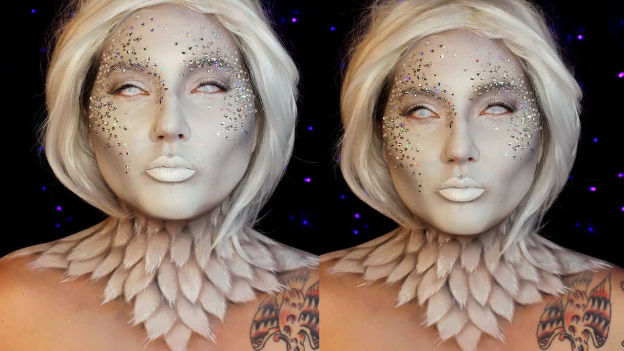 Heaven and hell angel makeup halloween tutorial