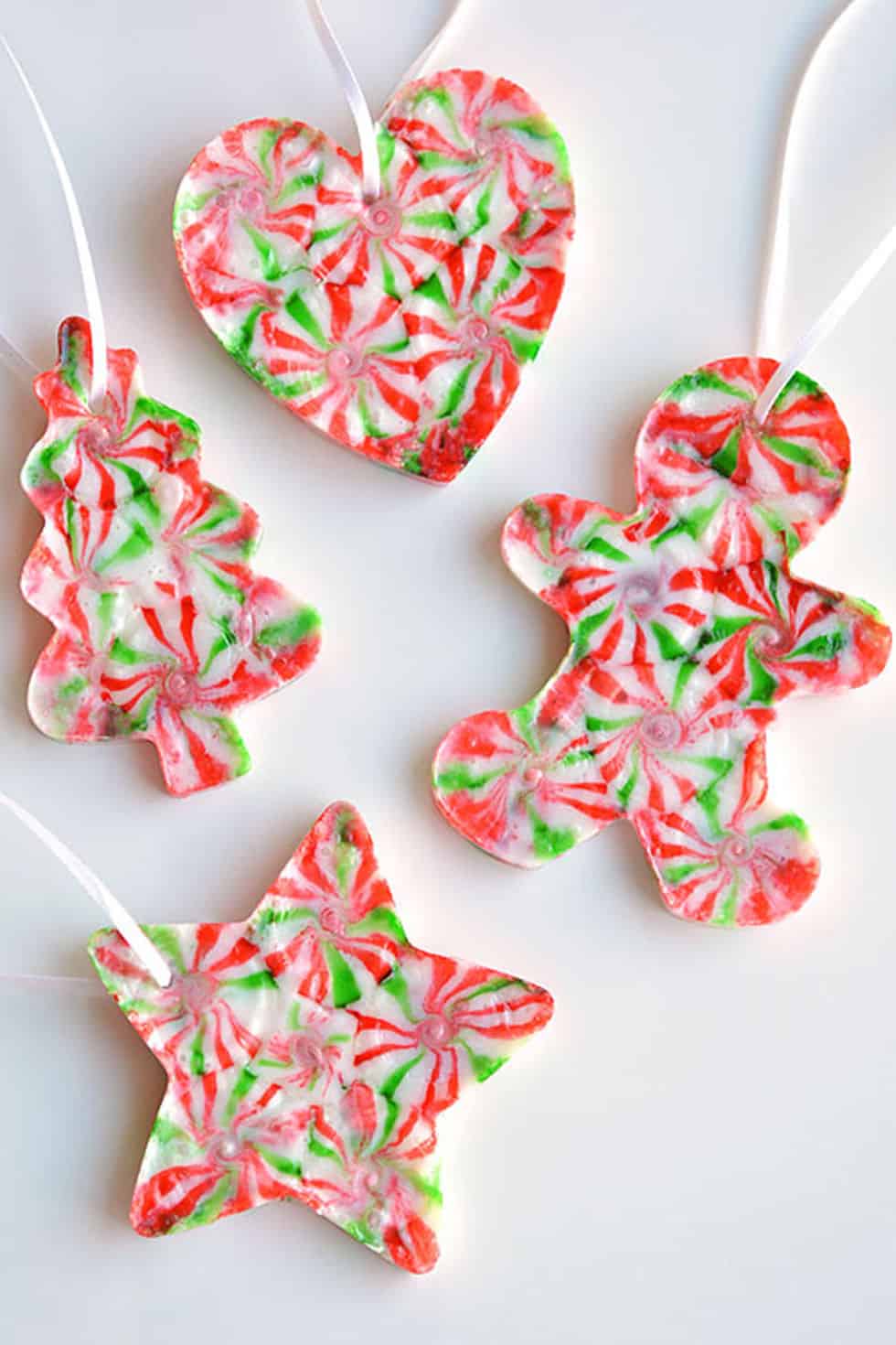 Melted candy ornaments