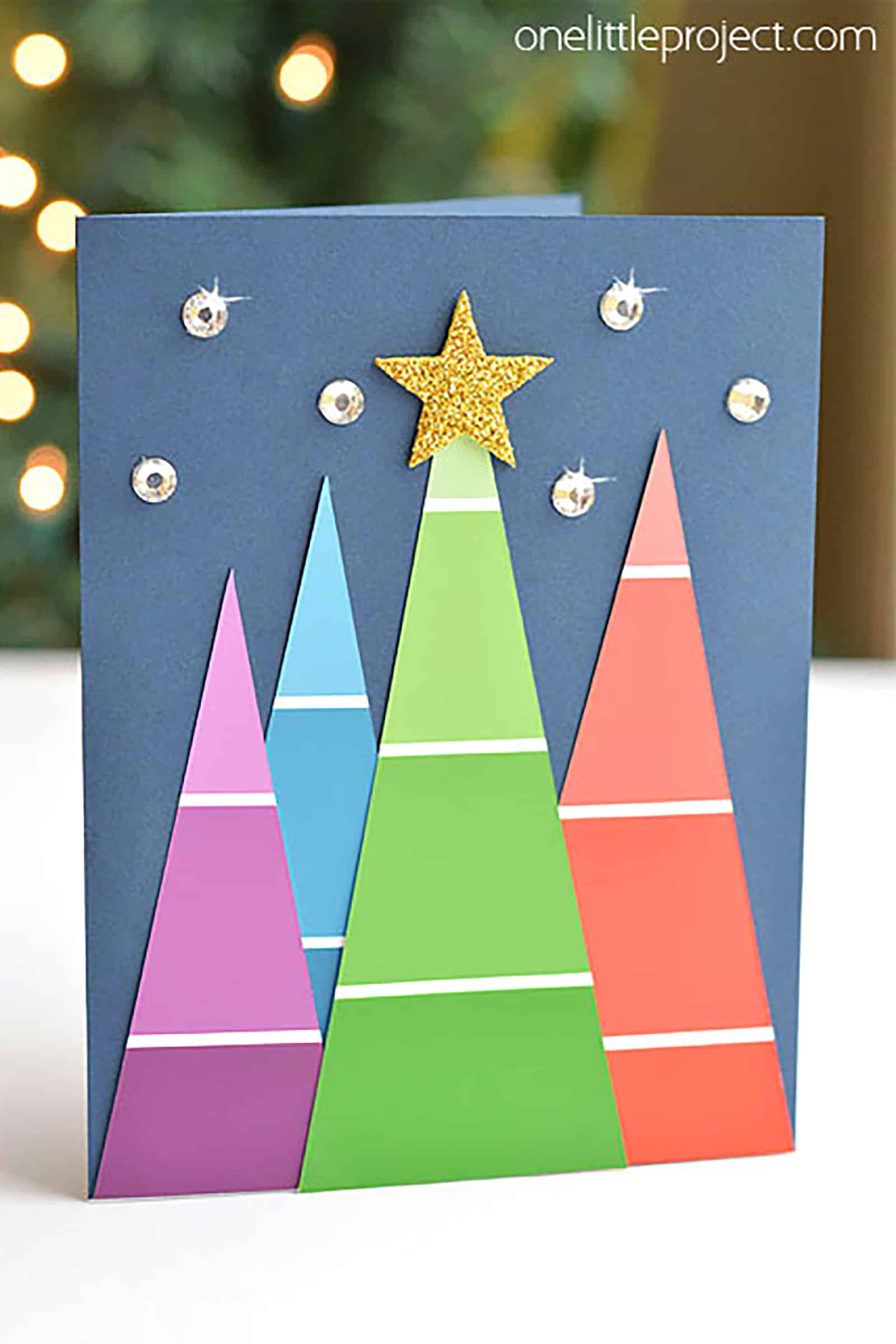 Paint chip christmas cards