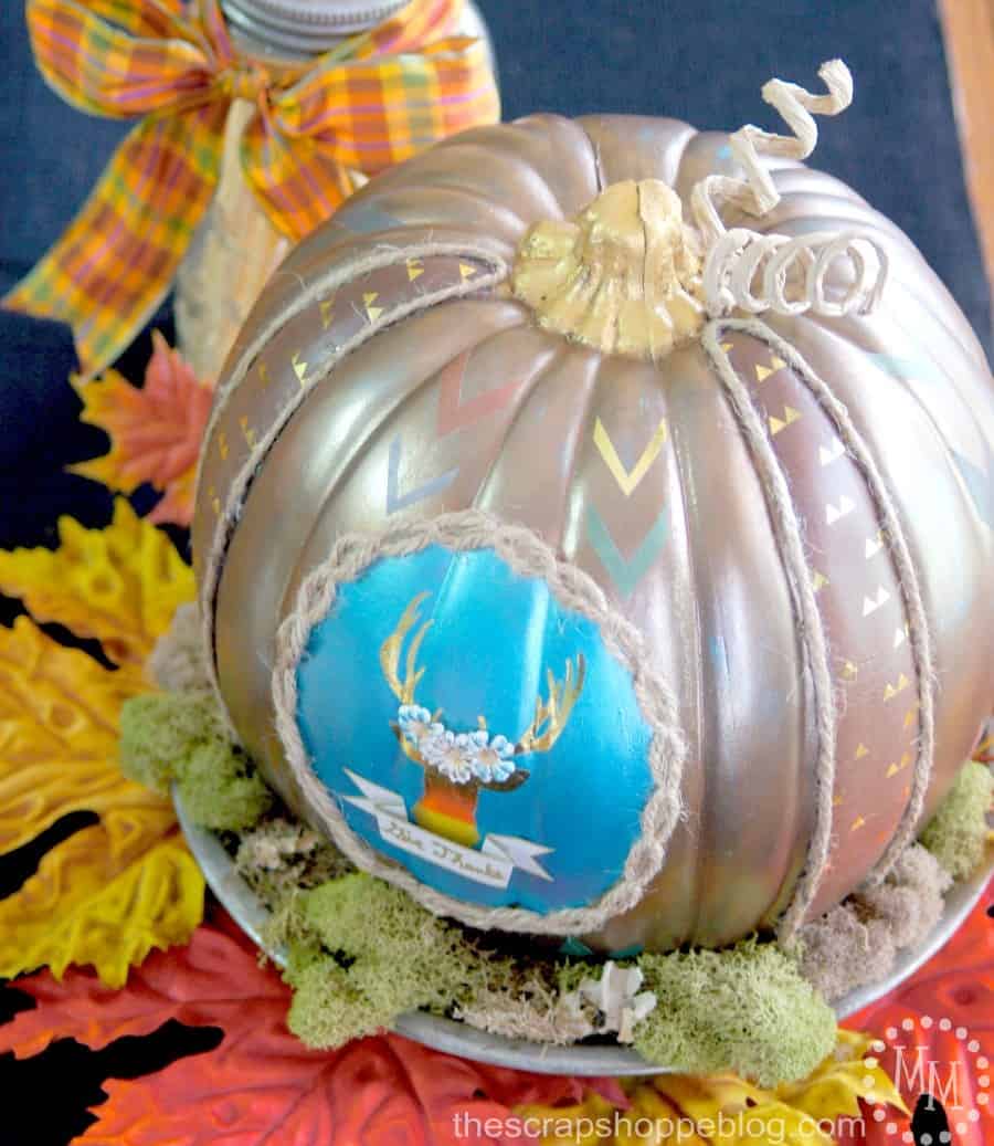 Deer Silhouette Pumpkin - Thanksgiving Craft