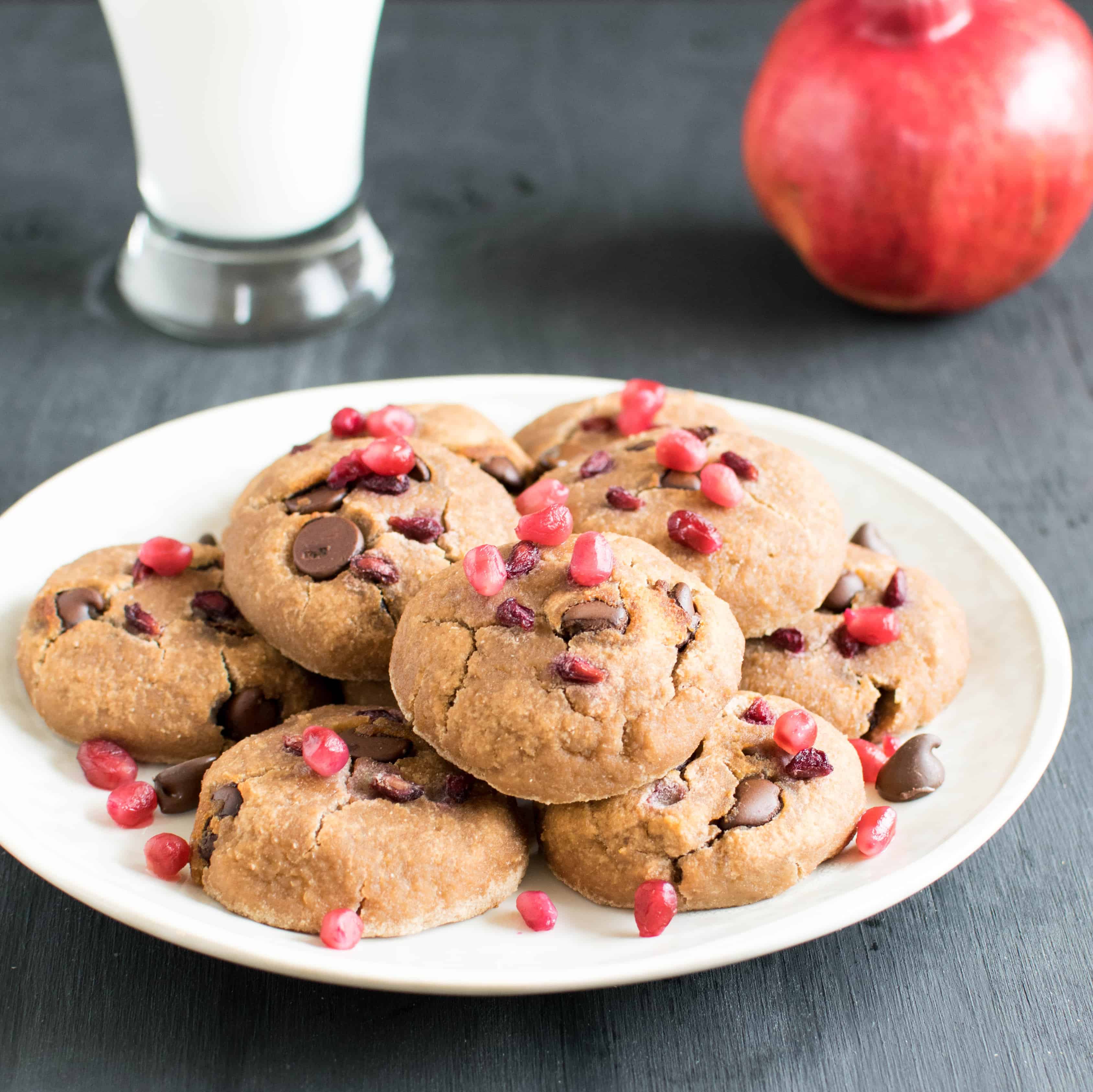 Pomegranate chocolate chip cookies