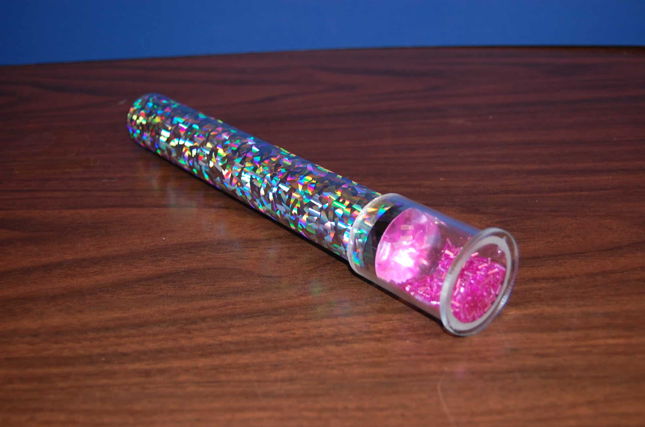 Acrylic and pvc pipe kaleidoscope with sparkles
