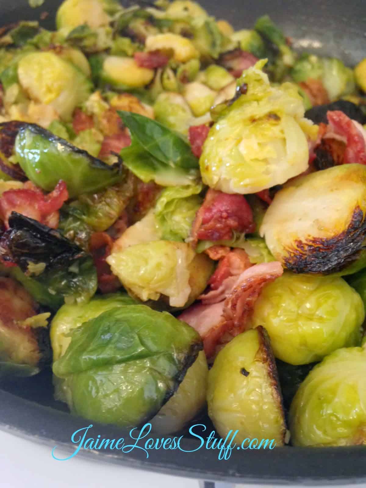 Bacon and brussel sprouts