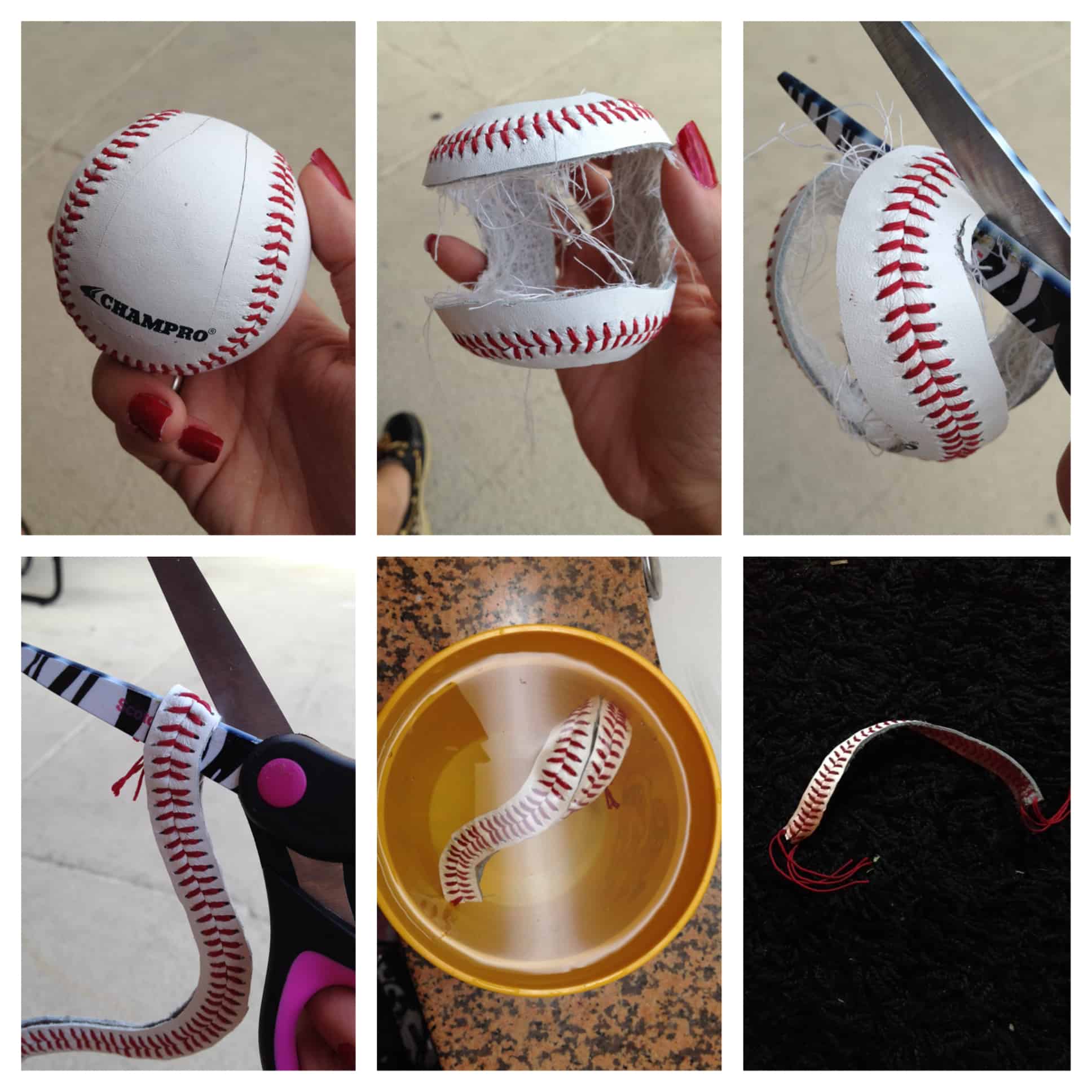Baseball stitching bracelet