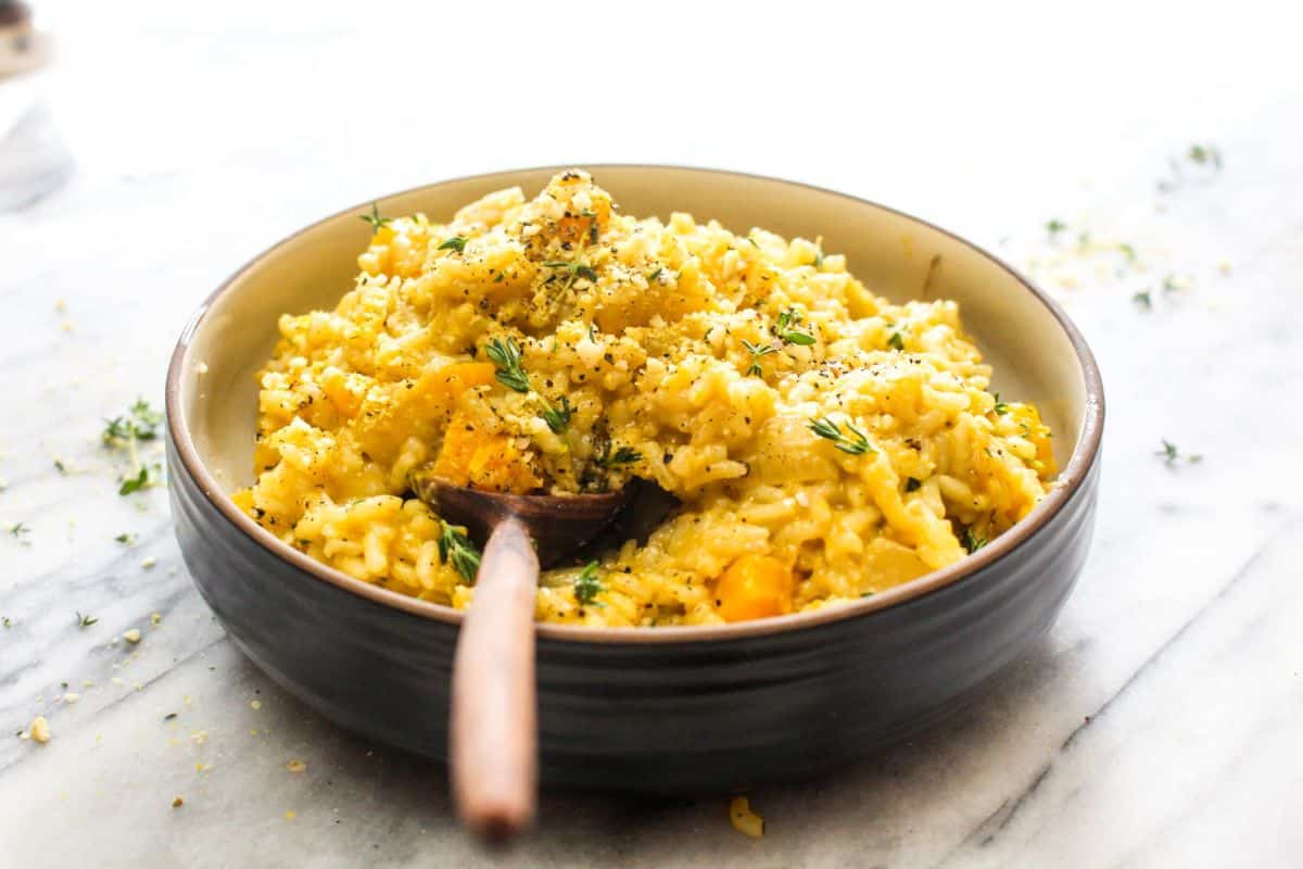 Butternut squash risotto serve