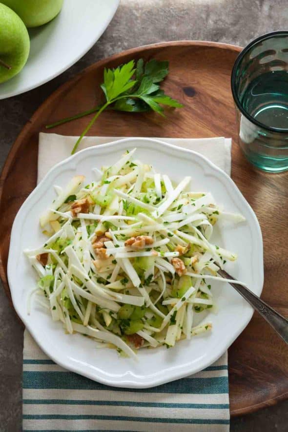 Celery root and apple slaw