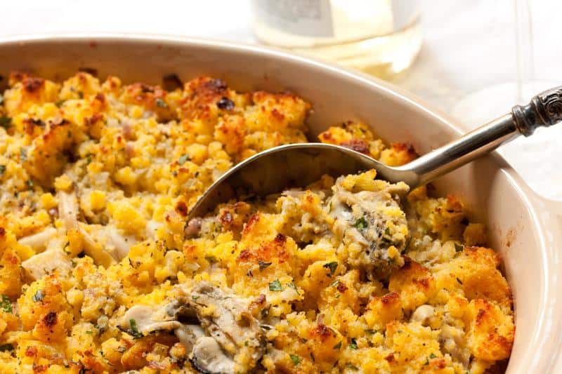 Cornbread and oyster stuffing