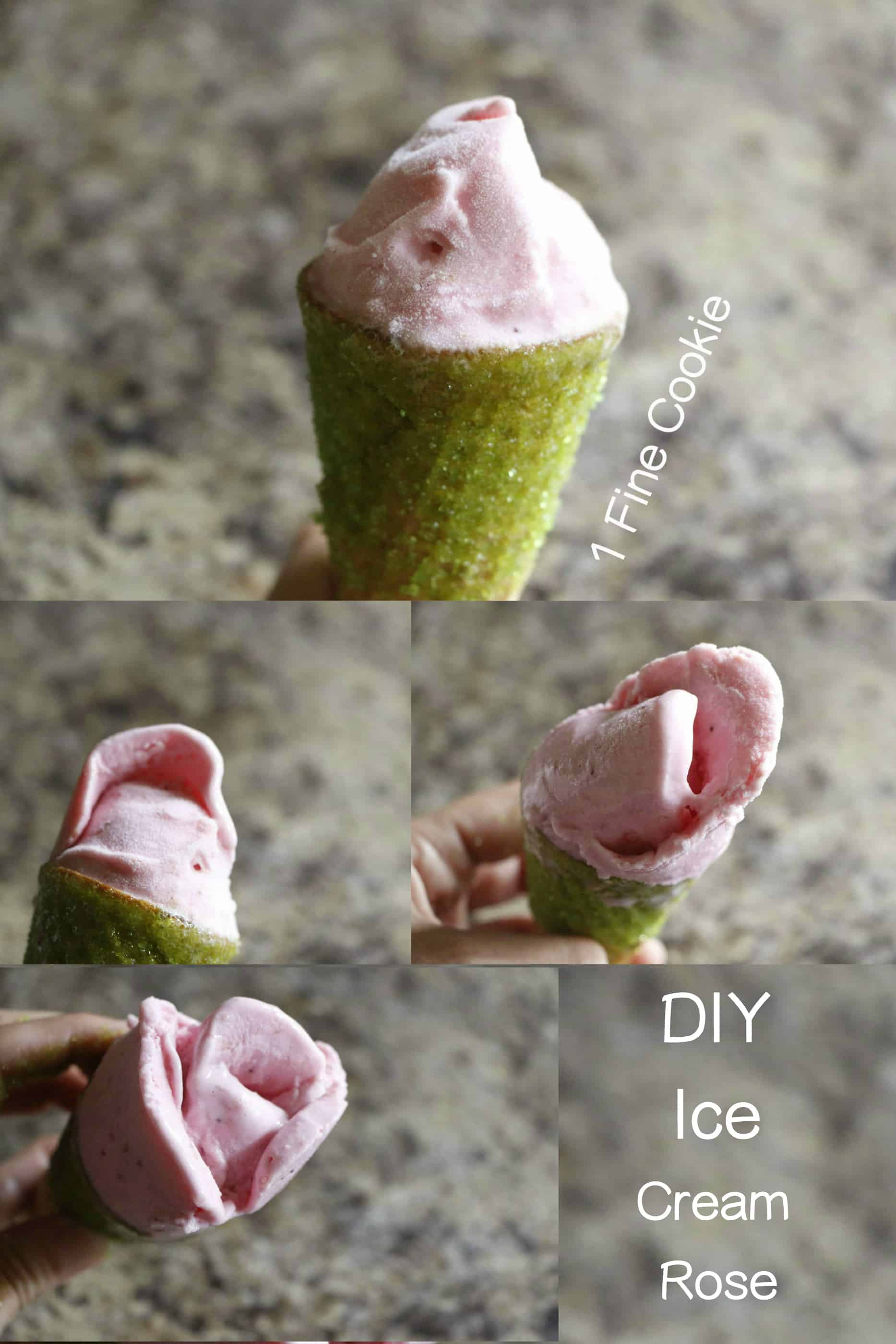 Diy ice cream rose