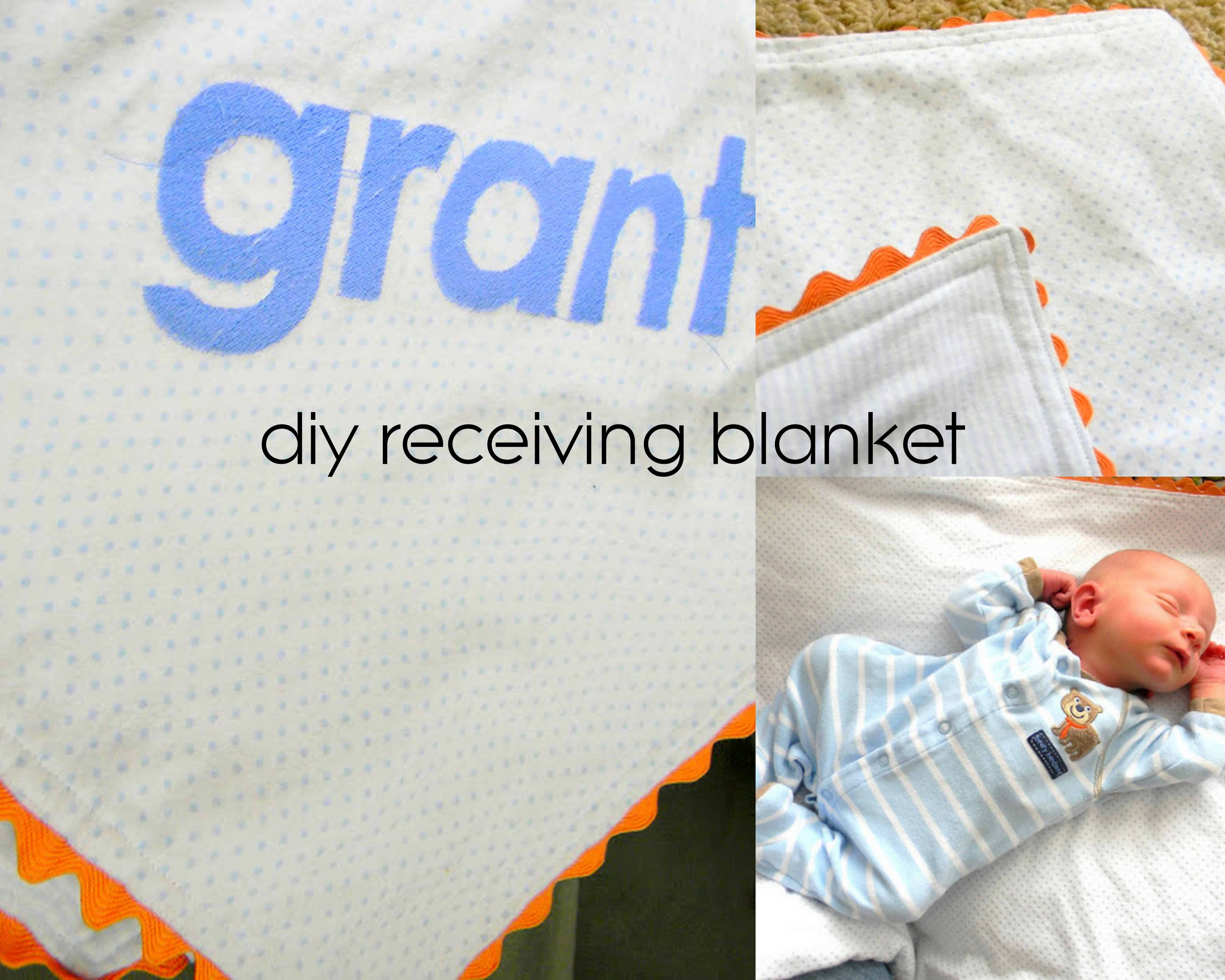 Diy receving blanket with a name