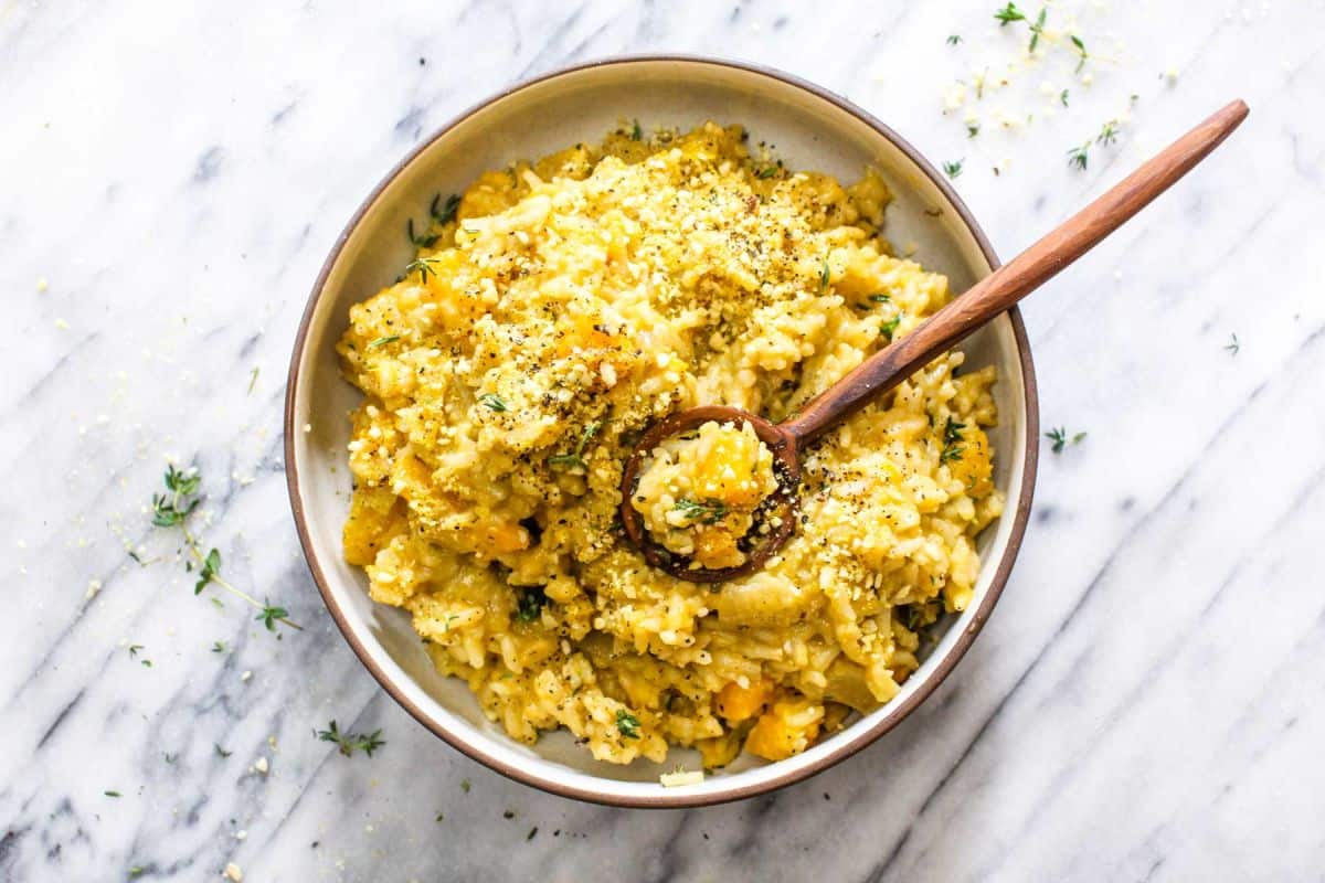 Easy butternut squash risotto