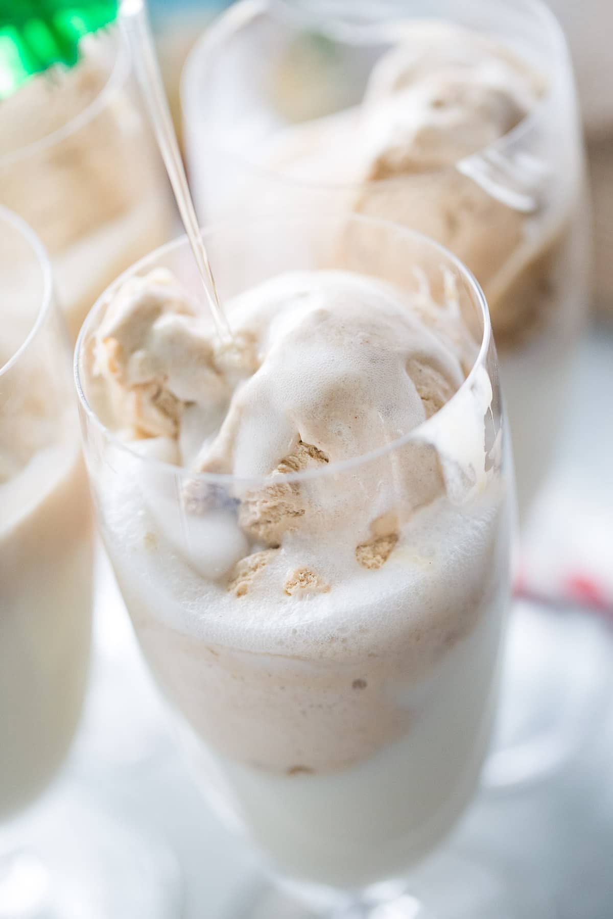 Eggnog ice cream float