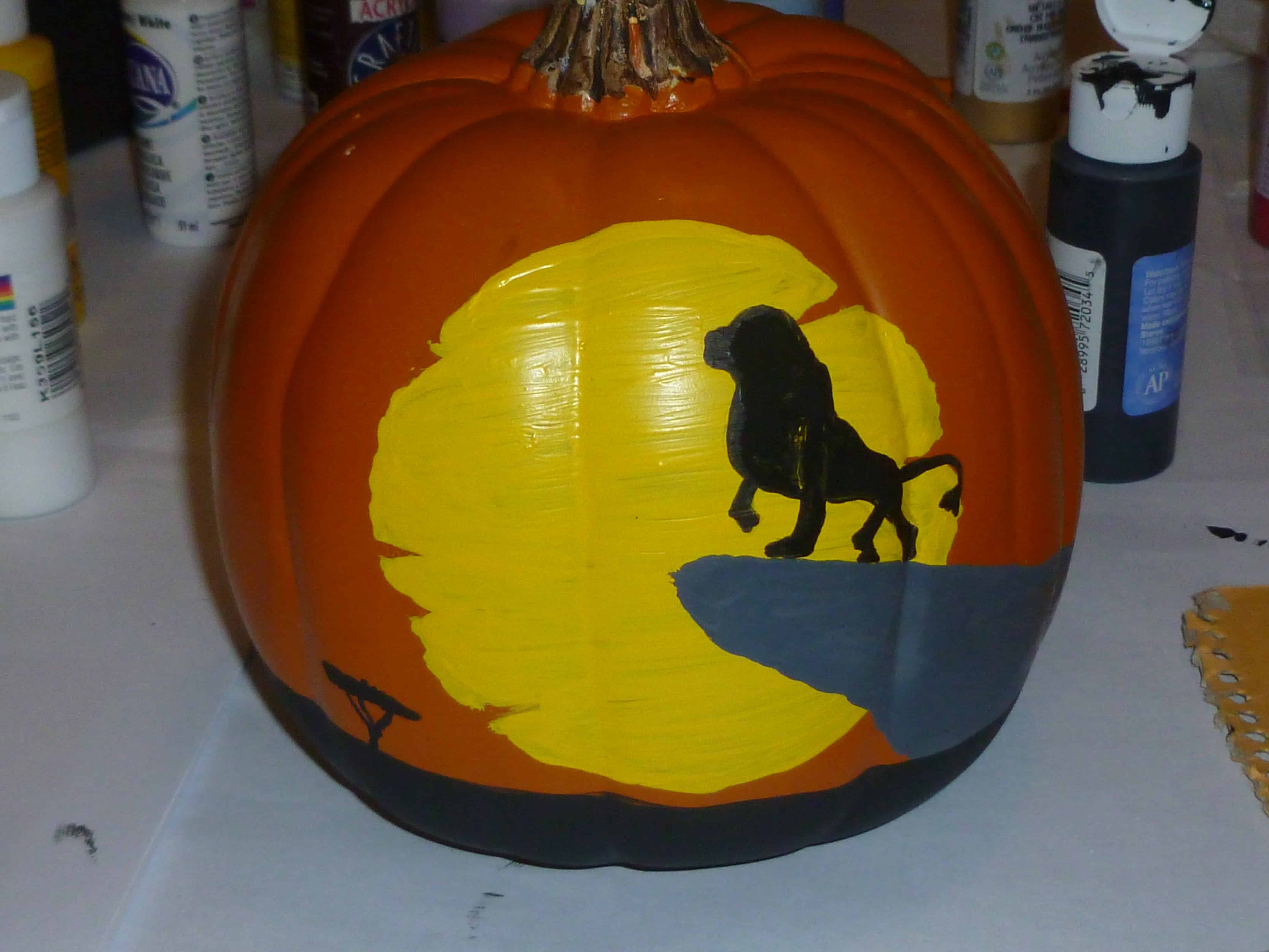 Disney Pumpkin Painting Idea - Lion King