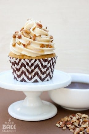 Maple butter pecan cupcake