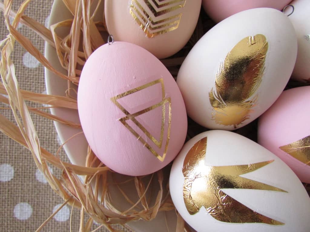 Metallic temporary tattoo easter eggs