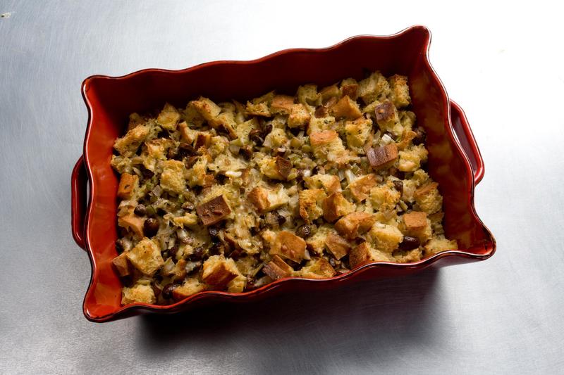 Mushroom and Fennel Bread Pudding Thanksgiving Recipe