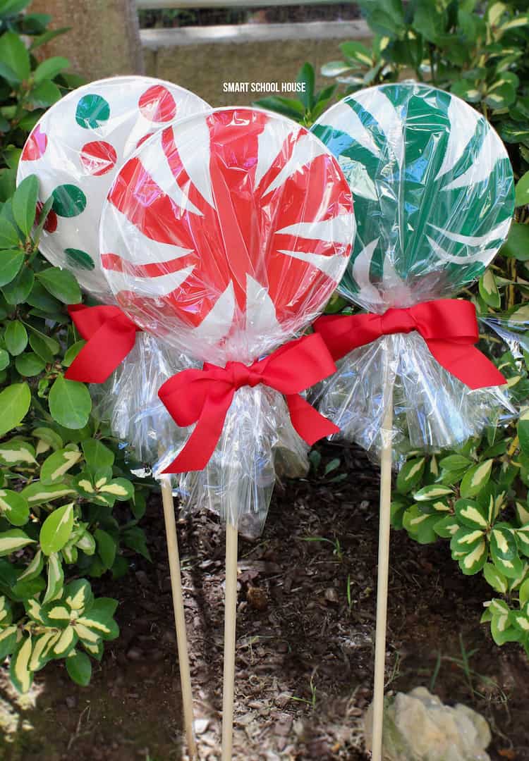 Giant Peppermint Lollipops - Large Outdoor Christmas Decorations