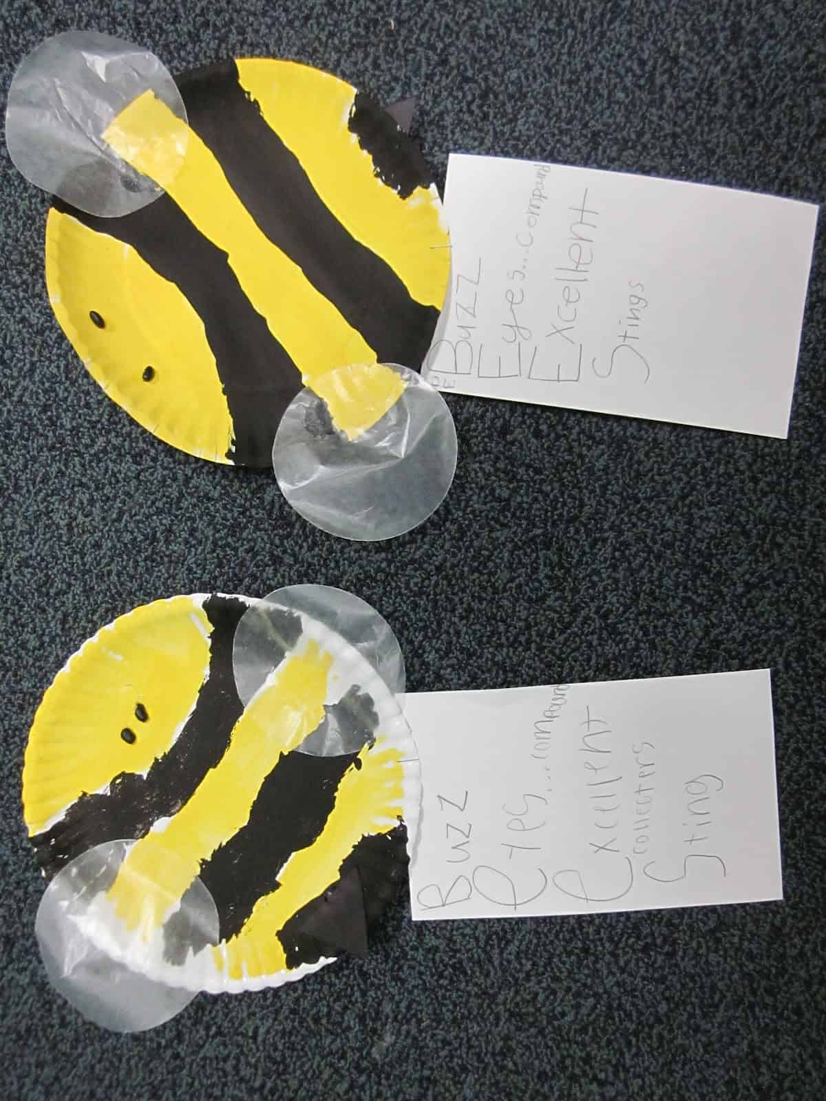Paper plate bumblebees