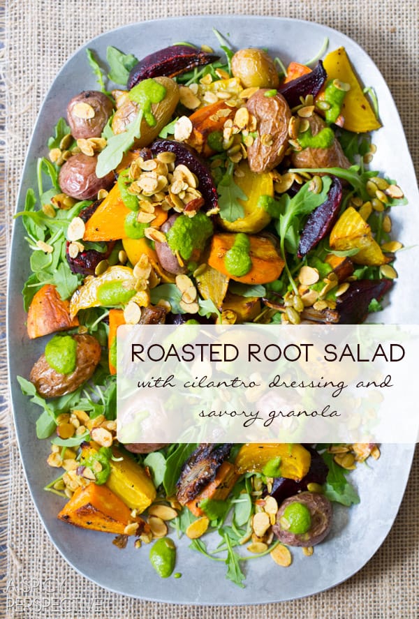 Roasted root vegetable salad