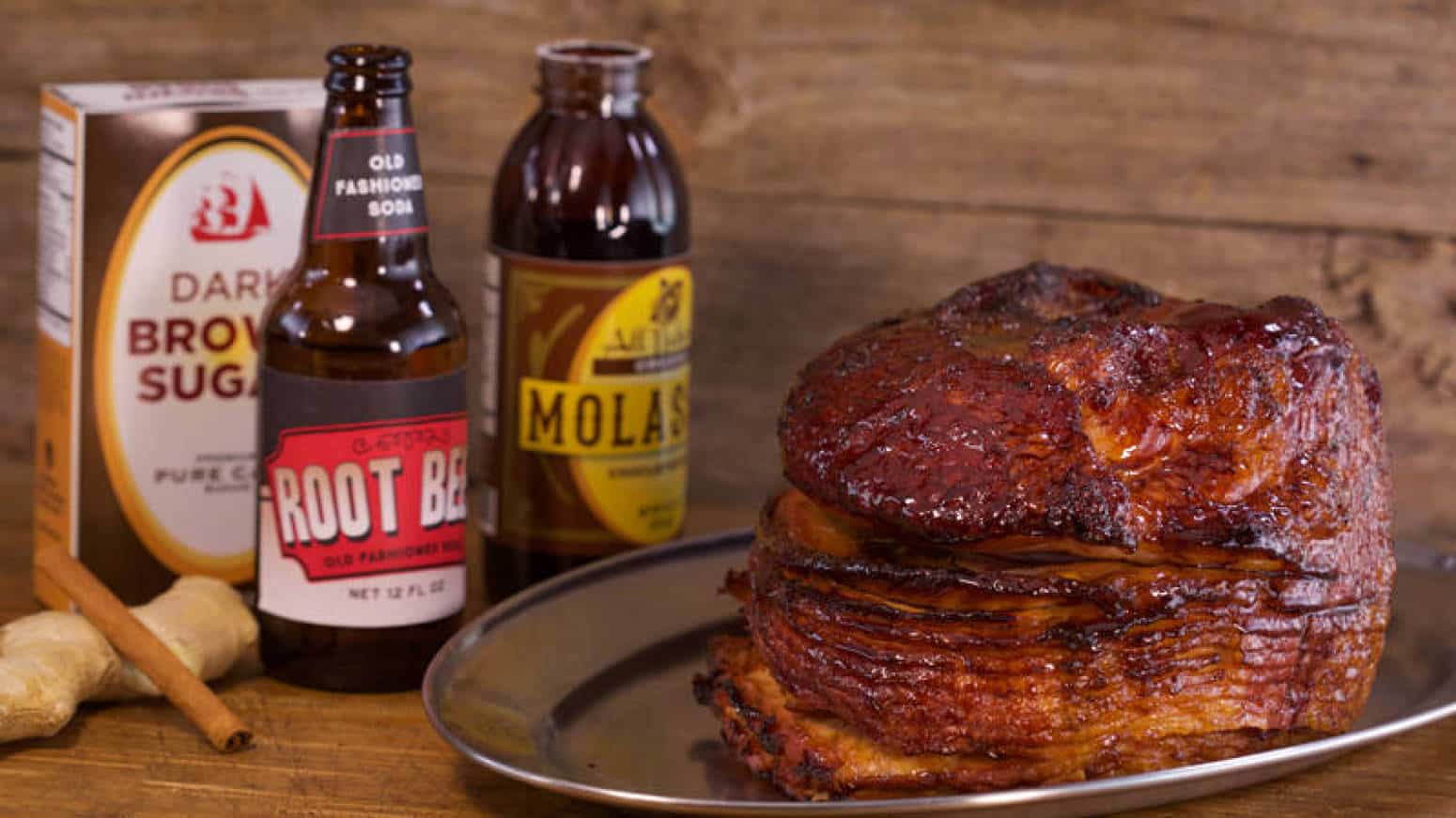 Root beer and ginger ham glaze
