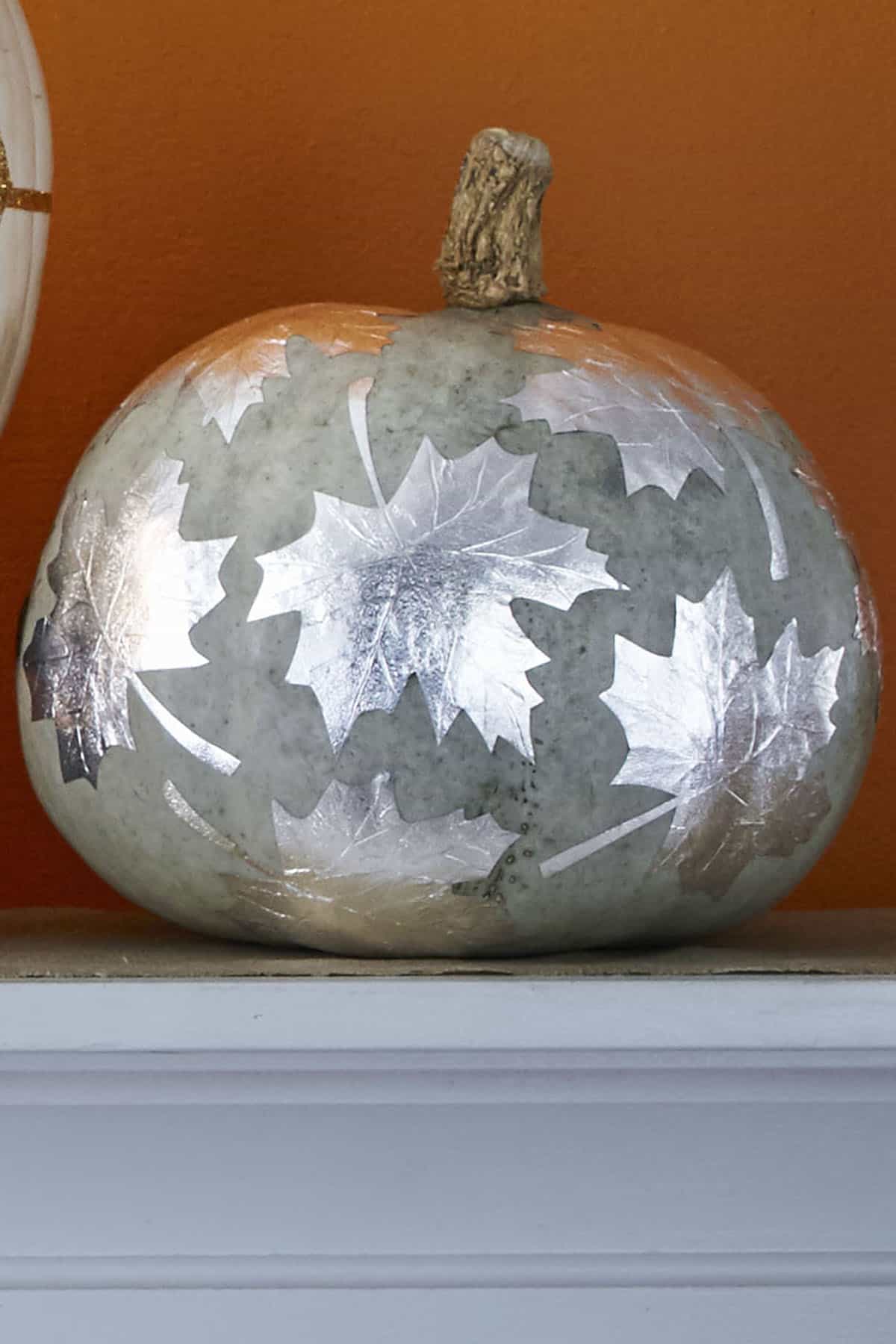 Silver leaf pumpkin
