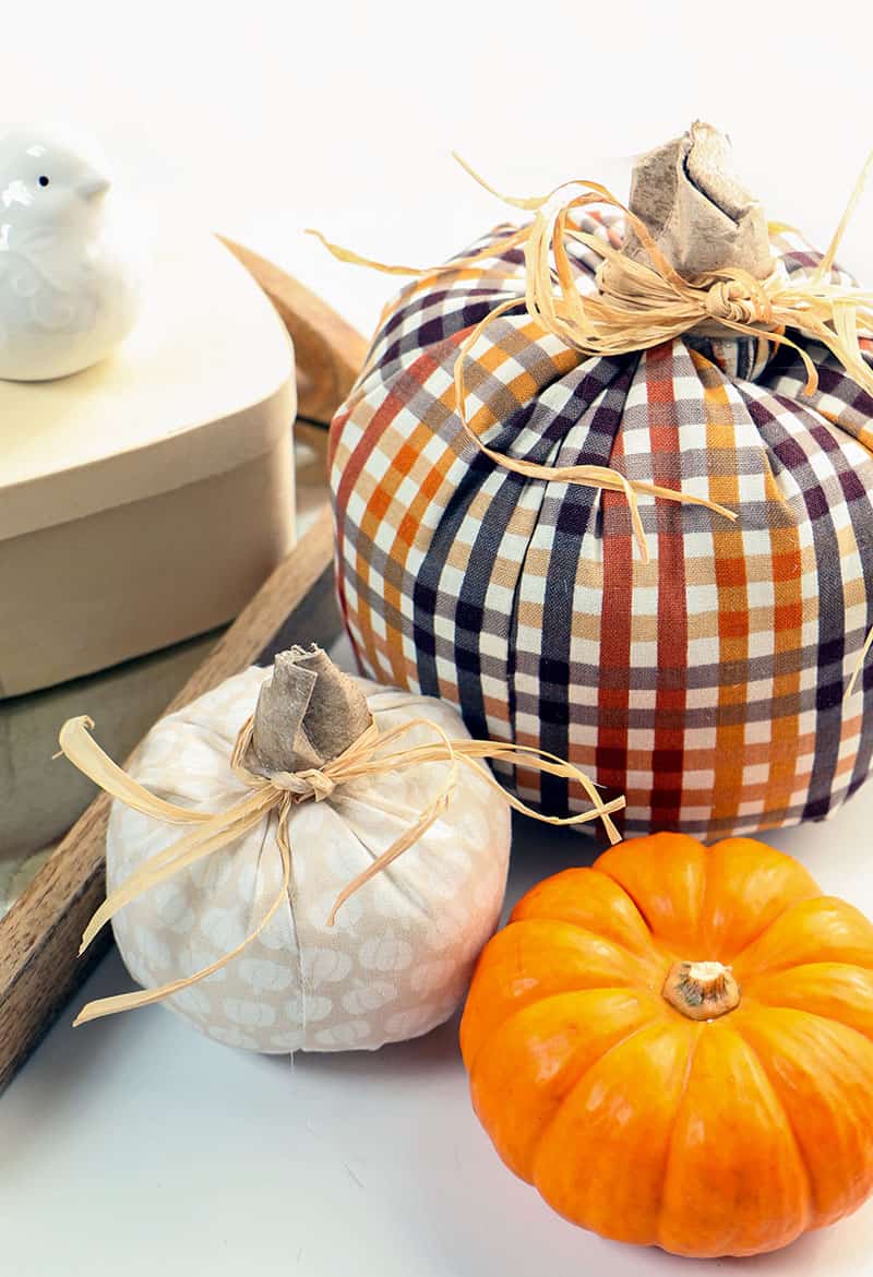 Simple diy fabric pumpkins diy