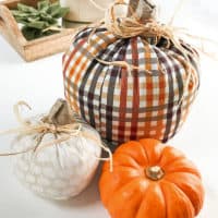 Simple diy fabric pumpkins display