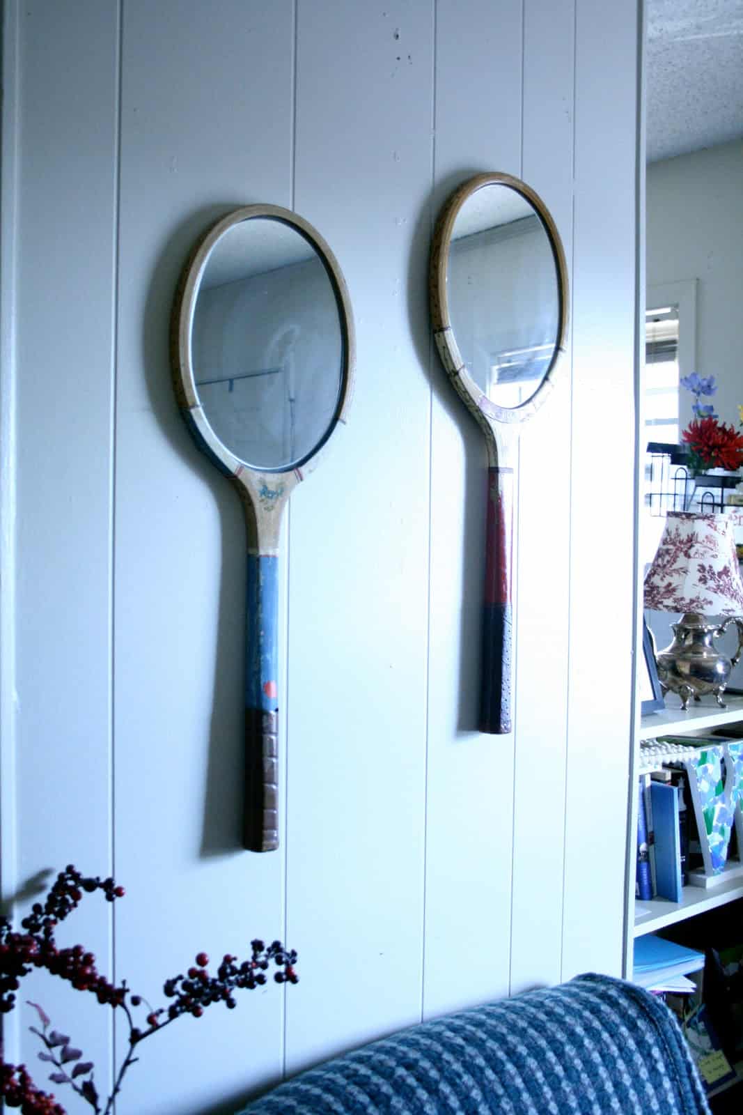 Tennis racket mirrors