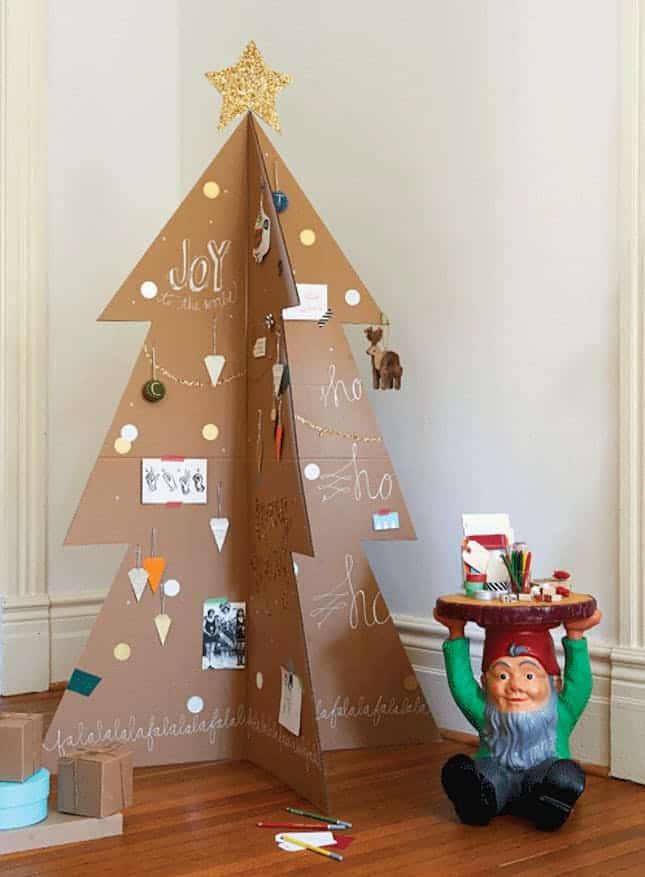 Cardboard christmas tree diy