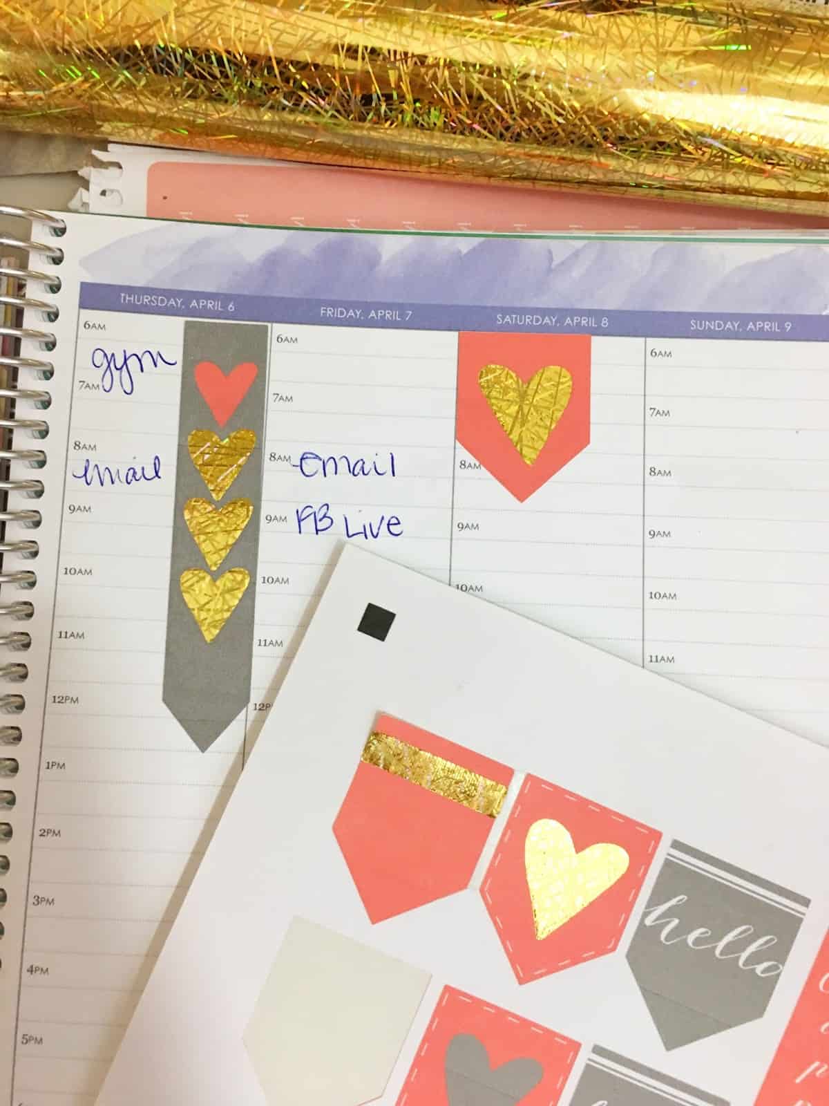 Foil stickers diy for planner