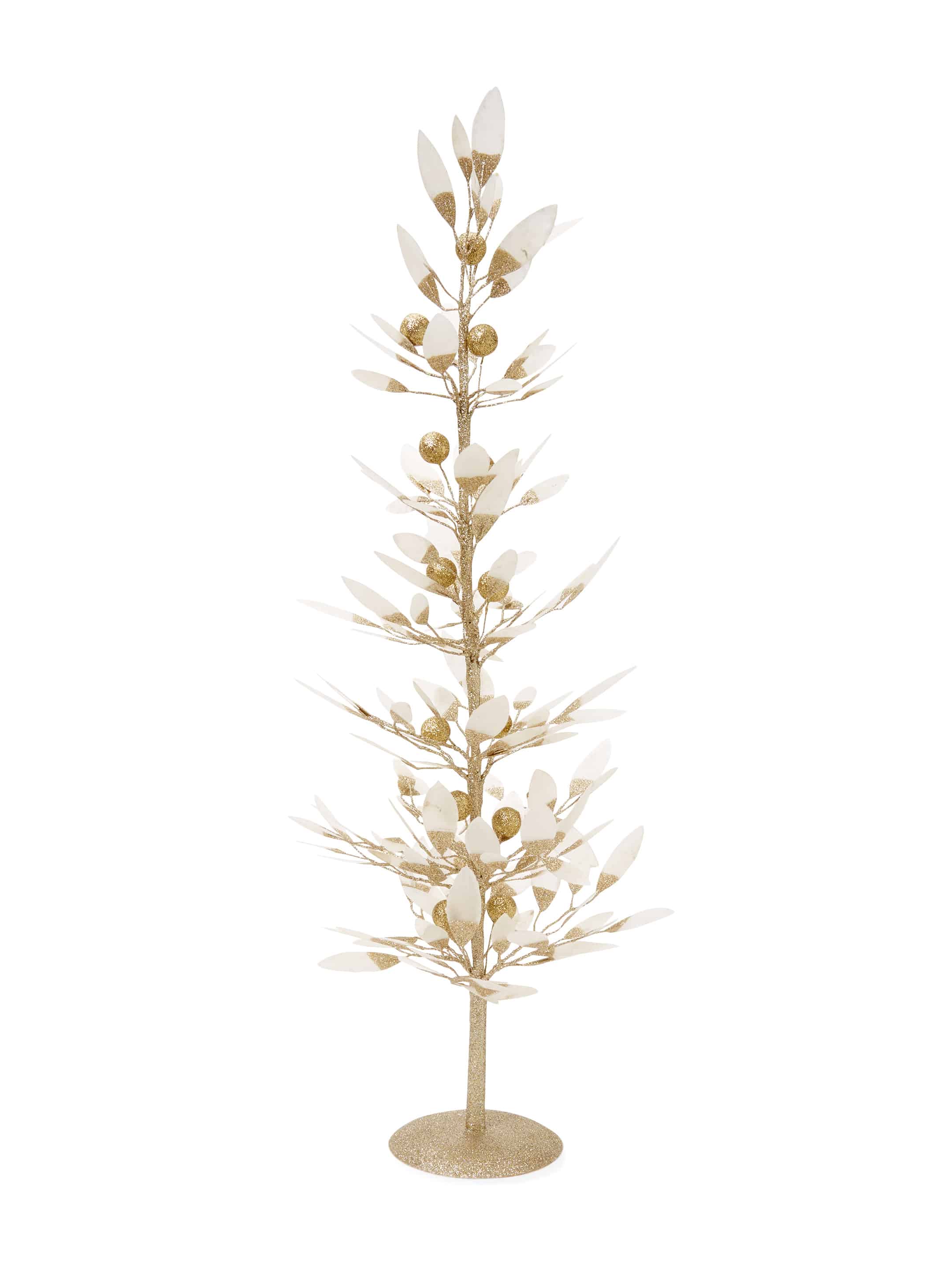 Gold feather modern christmas tree