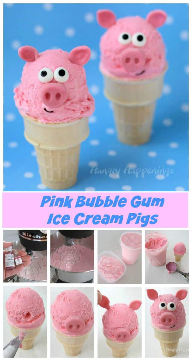 Pink bubblegum ice cream pigs