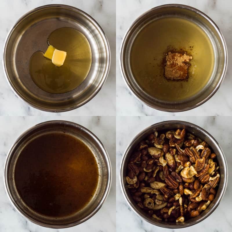 Spiced honey roasted nuts step 1
