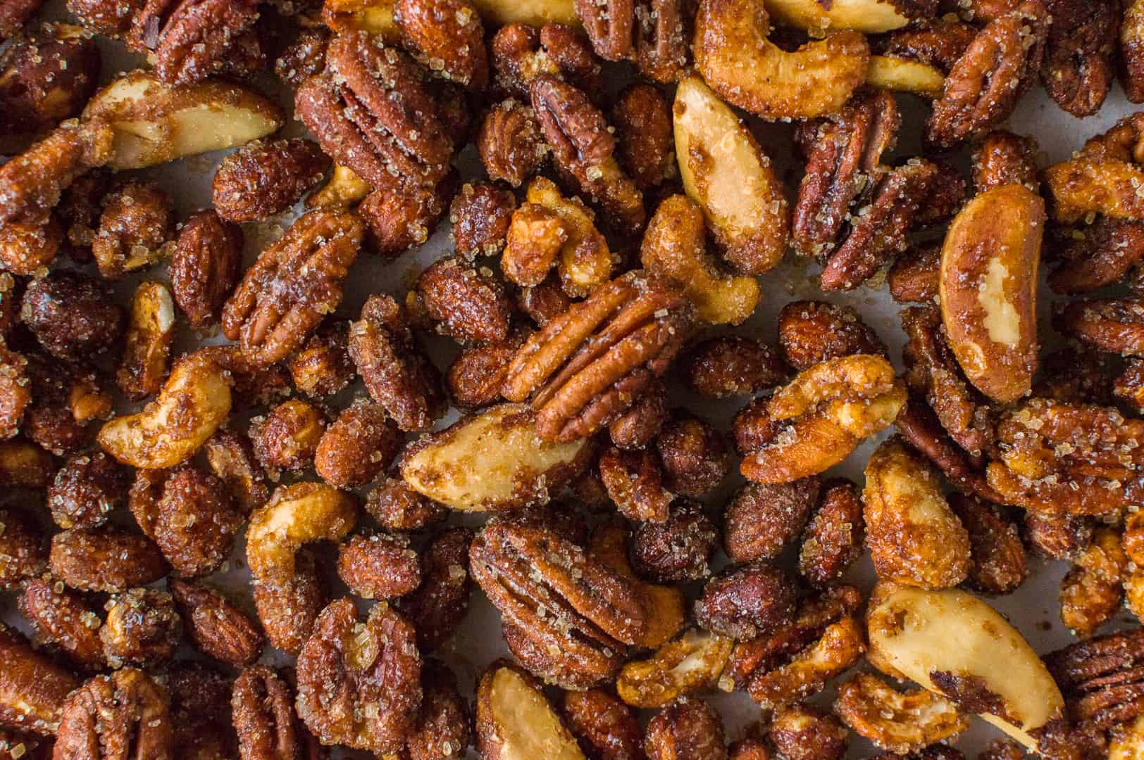 Spiced honey roasted nuts - a little sweet, a little spicy, a little salty and a lot addictive!