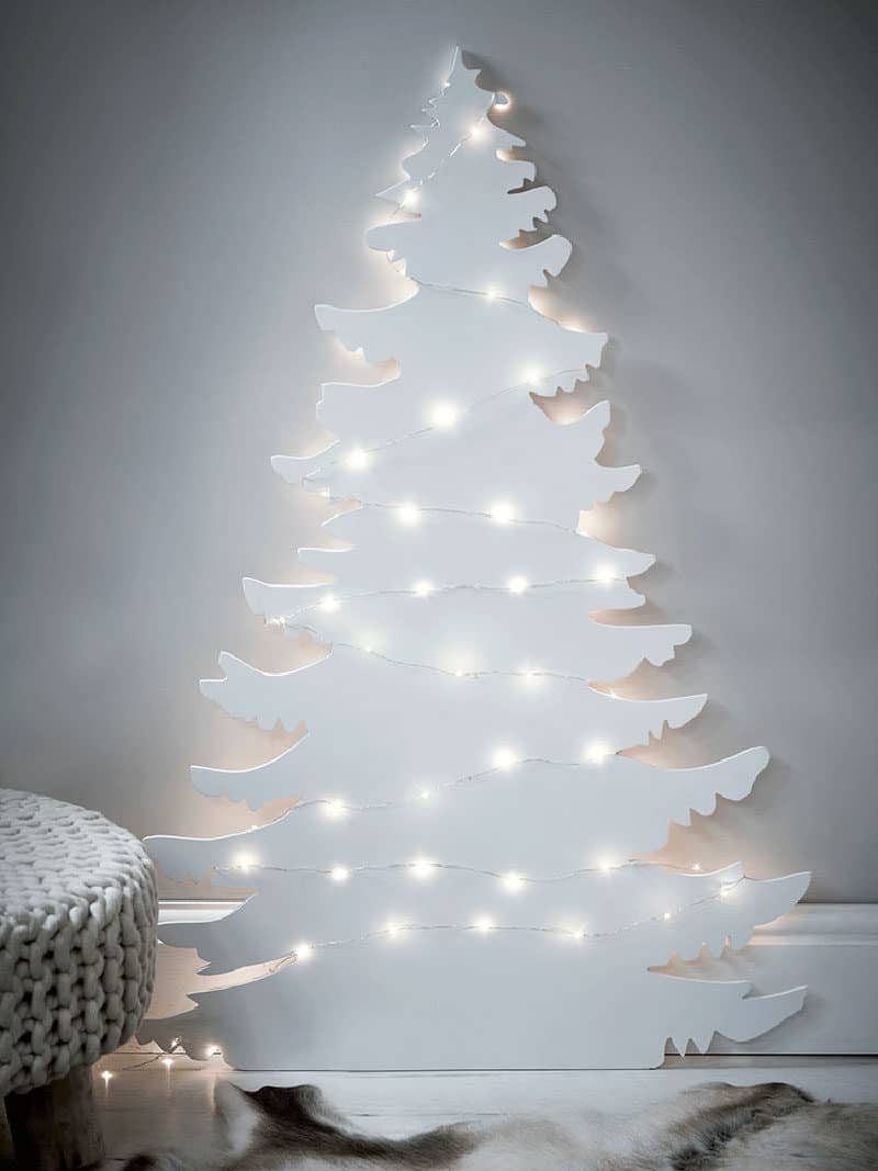 White modern christmas tree
