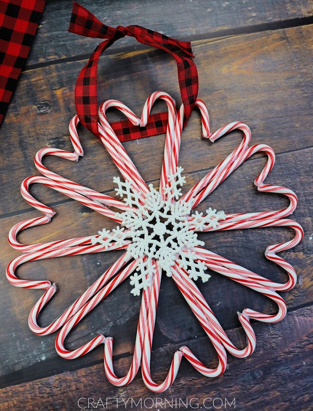 Candy cane wreath front door christmas decorations