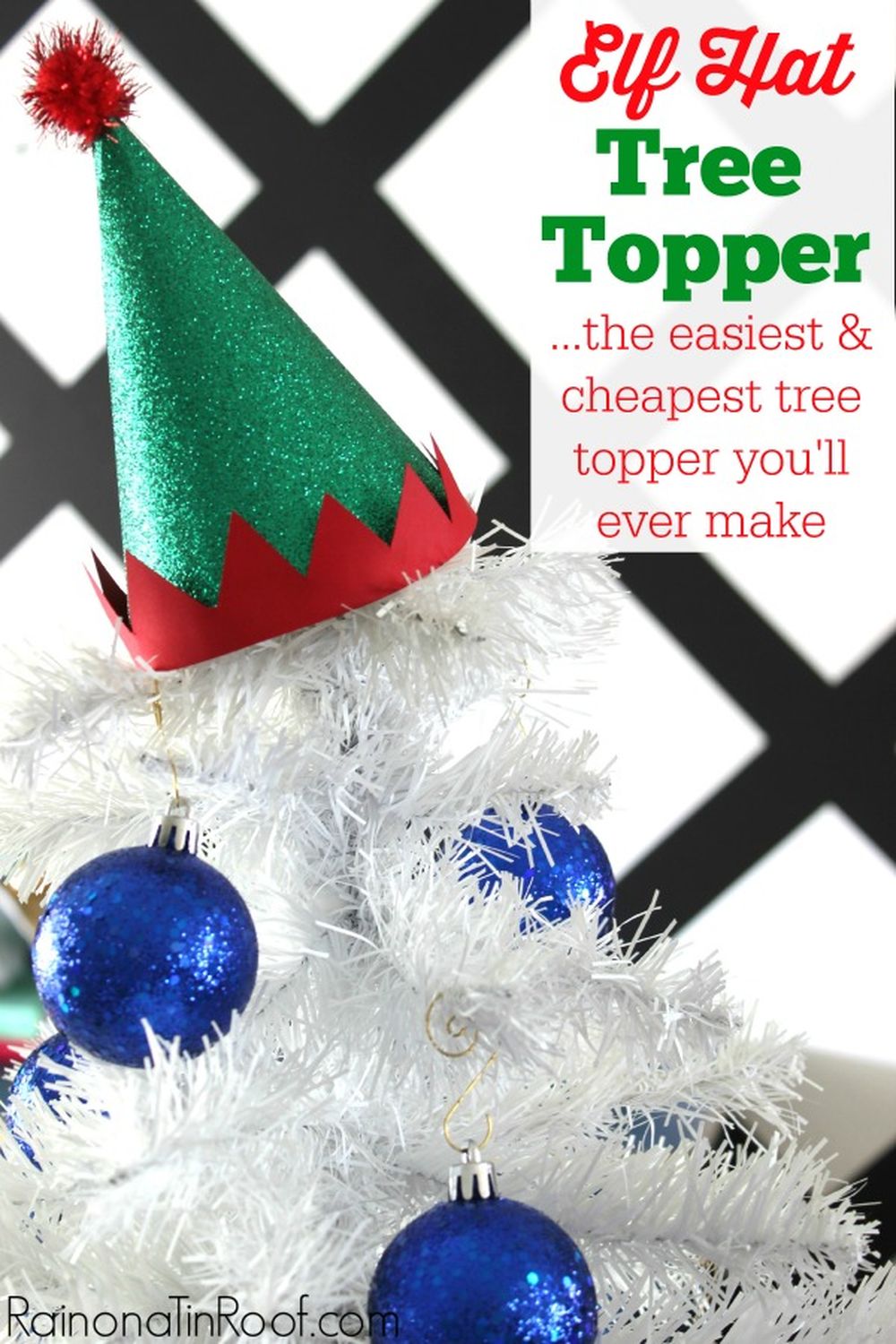 Diy elf hat christmas tree topper ideas 