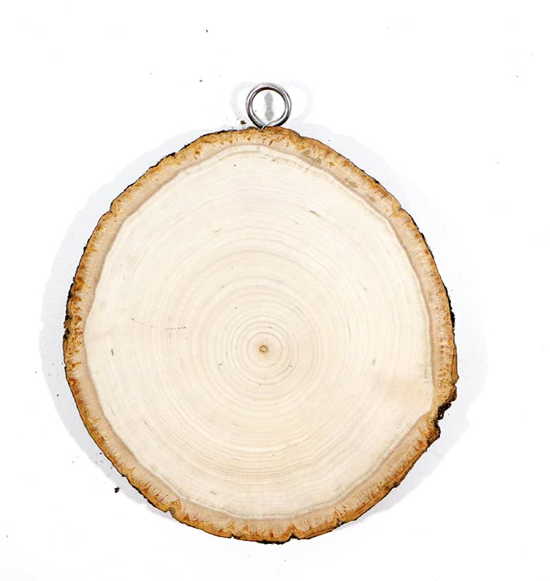 Diy wood slice ornament start